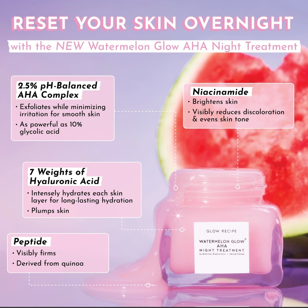 Glow Recipe Watermelon Glow AHA Night Treatment - Picture 6 of 8